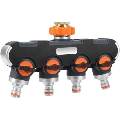 OEM Irrigatore A 4 Vie - Distributore D'Acqua Da 3/4" E 1/2" Con Valvola Di Collegamento Simultaneo Di Due Dispositivi, Flusso D'Acqua Regolabile, Adattatore Per Irrigazione Da Giardino -crezuo OEM Irrigatore A 4 Vie - Distributore D'Acqua Da 3/4" E 1/2" Con Valvola Di Collegamento Simultaneo Di Due Dispositivi, Flusso D'Acqua Regolabile, Adattatore Per Irrigazione Da Giardino -crezuo