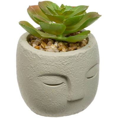 ATMOSPHERA Pianta Artificiale Teri 9 Cm Con Vaso Per Il Viso - Créateur D'Intérieur ATMOSPHERA Pianta Artificiale Teri 9 Cm Con Vaso Per Il Viso - Créateur D'Intérieur