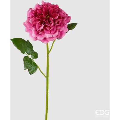 EDG Enzo De Gasperi Rosa Jumbo Ramo Con Foglie H 80 Cm D 18 Cm Pianta Artificiale Colore Rosa Scuro EDG Enzo De Gasperi Rosa Jumbo Ramo Con Foglie H 80 Cm D 18 Cm Pianta Artificiale Colore Rosa Scuro