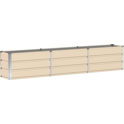 VIDAXL Fioriera Avorio 240 X 40 X 45 Cm Acciaio VIDAXL Fioriera Avorio 240 X 40 X 45 Cm Acciaio