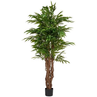 BELIANI Pianta Artificiale In Vaso Uso Interno In Plastica Con Vaso Nero 180 Cm Willow Tree BELIANI Pianta Artificiale In Vaso Uso Interno In Plastica Con Vaso Nero 180 Cm Willow Tree