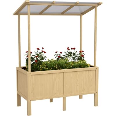Zone Aiuola Rialzata Con Tetto, Fori Di Drenaggio, Rivestimento In Tessuto Non Tessuto, Resistente Alle Intemperie, Legno Di Abete, 110x60x152 Cm Zone Aiuola Rialzata Con Tetto, Fori Di Drenaggio, Rivestimento In Tessuto Non Tessuto, Resistente Alle Intemperie, Legno Di Abete, 110x60x152 Cm