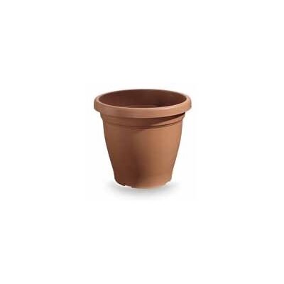 VECA Vaso Da Esterno Tondo In Plastica Verona Marrone 35 Cm VECA Vaso Da Esterno Tondo In Plastica Verona Marrone 35 Cm