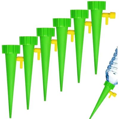 AULEDIO 6 Irrigatori Automatici Per Piante – Punte A Goccia Con Valvola Di Regolazione Per Piante Da Giardino, Fiori E Piante Da Interno AULEDIO 6 Irrigatori Automatici Per Piante – Punte A Goccia Con Valvola Di Regolazione Per Piante Da Giardino, Fiori E Piante Da Interno
