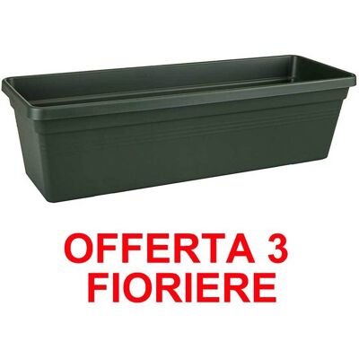 ALTRO Offerta 3 Fioriera Green Basics Trough 40cm Verde ALTRO Offerta 3 Fioriera Green Basics Trough 40cm Verde