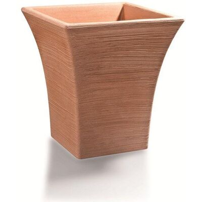 ELBI - Vaso Quadrato In Resina Gardenia 50 Cm. Anticato ELBI - Vaso Quadrato In Resina Gardenia 50 Cm. Anticato