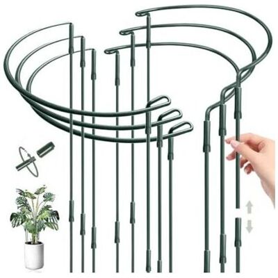 SCORPIO Supporto Per Piante Di Peonia, Semicircolare, 6 Pezzi 25 X 60 Cm, Rotondo, Supporti Regolabili Per Piante, Anello Di Supporto Da Giardino Per Peonie, Ortensie, Rose, Ortaggi, Pomodori - SCORPIO Supporto Per Piante Di Peonia, Semicircolare, 6 Pezzi 25 X 60 Cm, Rotondo, Supporti Regolabili Per Piante, Anello Di Supporto Da Giardino Per Peonie, Ortensie, Rose, Ortaggi, Pomodori -