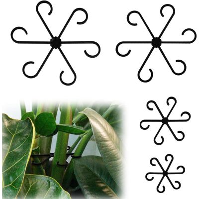 AULEDIO 8 Pali Di Supporto Per Piante – Dimensioni 13,5 / 11,7 / 7,7 / 5,8 cm – Per Monstera E Piante Rampicanti – Facile Montaggio – Nero AULEDIO 8 Pali Di Supporto Per Piante – Dimensioni 13,5 / 11,7 / 7,7 / 5,8 cm – Per Monstera E Piante Rampicanti – Facile Montaggio – Nero
