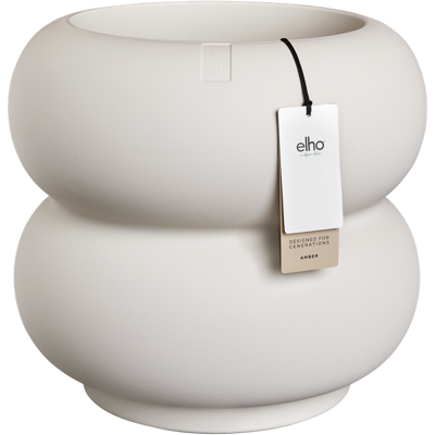 Elho Amber Roll Low 43 White Fioriera Rotondo Elho Amber Roll Low 43 White Fioriera Rotondo