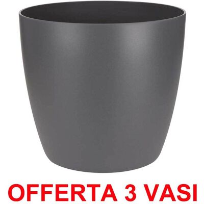ALTRO Offerta 3 Vaso Brussels Round 14cm Anthracite Elho ALTRO Offerta 3 Vaso Brussels Round 14cm Anthracite Elho