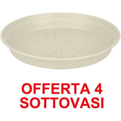 ALTRO Elho - Offerta 4 Sottovaso Green Basics Saucer 34cm Bianco ALTRO Elho - Offerta 4 Sottovaso Green Basics Saucer 34cm Bianco