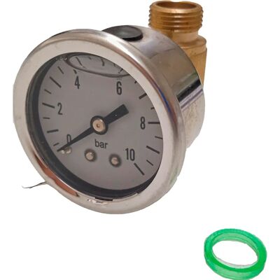 VOLPI Manometro V20vber220 Quadrante Chiaro Adattatore Incluso VOLPI Manometro V20vber220 Quadrante Chiaro Adattatore Incluso