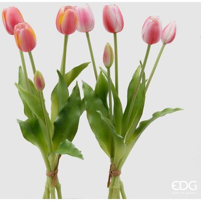 EDG Enzo De Gasperi Bouquet Di 5 Tulipani Chiusi Gomma Olis Ass. H 40 Cm Rosa Chiaro O Scuro 1 Pz EDG Enzo De Gasperi Bouquet Di 5 Tulipani Chiusi Gomma Olis Ass. H 40 Cm Rosa Chiaro O Scuro 1 Pz
