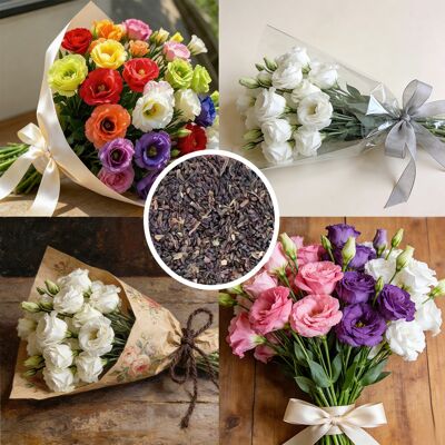 AULEDIO 5000 Semi Di Lisianthus Colorati, Adatti Alla Coltivazione All'aperto, Ideali Come Fiori Recisi E Per Decorare Giardino, Balcone E Terrazza AULEDIO 5000 Semi Di Lisianthus Colorati, Adatti Alla Coltivazione All'aperto, Ideali Come Fiori Recisi E Per Decorare Giardino, Balcone E Terrazza
