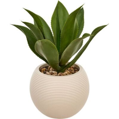 ATMOSPHERA Agave Pot Pl Blc Posa H51 - Créateur D'Intérieur ATMOSPHERA Agave Pot Pl Blc Posa H51 - Créateur D'Intérieur