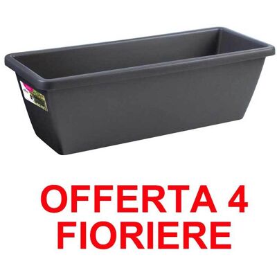 ALTRO Offerta 4 Fioriera Barcelona Trough 50cm Anthracite Elho ALTRO Offerta 4 Fioriera Barcelona Trough 50cm Anthracite Elho