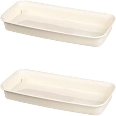 OEM Vassoio Raccogligocce Rettangolare In Plastica (2 Pezzi) Per Piante Da Interno Ed Esterno, Ideale Per Raccogliere Acqua E Terriccio (beige, L) OEM Vassoio Raccogligocce Rettangolare In Plastica (2 Pezzi) Per Piante Da Interno Ed Esterno, Ideale Per Raccogliere Acqua E Terriccio (beige, L)
