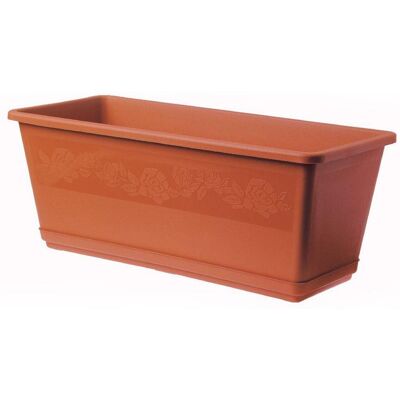 Bama Fioriera Balconella Cm 60 C/sottovaso Terracotta Bama Fioriera Balconella Cm 60 C/sottovaso Terracotta