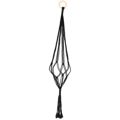 ALTRO Portavaso Pensile In Macramé Taglia L Colore Nero ALTRO Portavaso Pensile In Macramé Taglia L Colore Nero