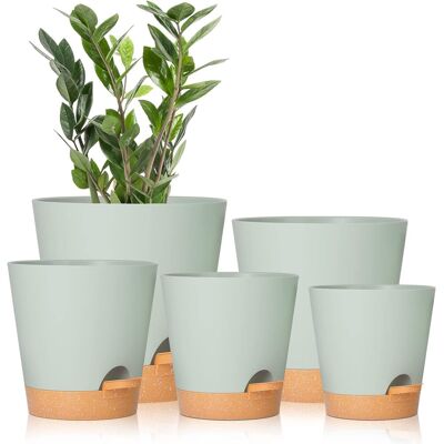 OEM Vasi Da Fiori In Plastica Autoirriganti Con Foro Di Drenaggio, Vaso Da Fiori In Plastica Per Piante Da Interno, Piante Grasse, Piante Di Serpente, Viola Africana E Cactus - Verde OEM Vasi Da Fiori In Plastica Autoirriganti Con Foro Di Drenaggio, Vaso Da Fiori In Plastica Per Piante Da Interno, Piante Grasse, Piante Di Serpente, Viola Africana E Cactus - Verde