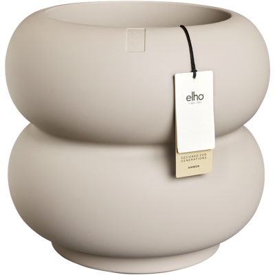 Elho Amber Roll Low 43 Balanced Beige Fioriera Rotondo Elho Amber Roll Low 43 Balanced Beige Fioriera Rotondo