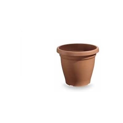 VECA Vaso Da Esterno Tondo In Plastica Verona Marrone 40 Cm VECA Vaso Da Esterno Tondo In Plastica Verona Marrone 40 Cm