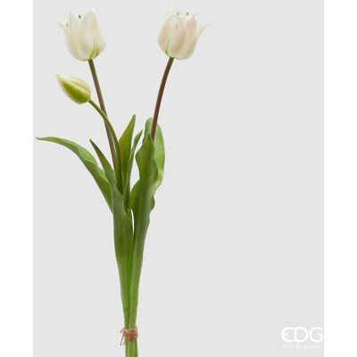 EDG Enzo De Gasperi Tulipano Gommato Olis 3 Rami H 48 Cm Bianco 1 Cf EDG Enzo De Gasperi Tulipano Gommato Olis 3 Rami H 48 Cm Bianco 1 Cf