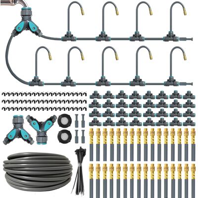 AULEDIO Sistema Irrigazione 200ft Goccia, Irrigazione Automatica Giardino Con Ugelli Regolabili AULEDIO Sistema Irrigazione 200ft Goccia, Irrigazione Automatica Giardino Con Ugelli Regolabili