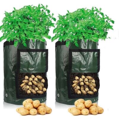 OEM Sacchi Per La Coltivazione Di Patate, 2 Pezzi, 10 Galloni, 35 X 45 Cm, Tessuto Resistente Con Patta E Maniglia -crezuo OEM Sacchi Per La Coltivazione Di Patate, 2 Pezzi, 10 Galloni, 35 X 45 Cm, Tessuto Resistente Con Patta E Maniglia -crezuo