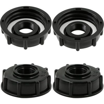 OEM Adattatore Per Serbatoio Ibc – Accessorio Per Collegamento Tubo Fusto, Tappo Contenitore – Per Adattatore Rubinetto Da Giardino, Raccordo Uscita Serbatoio 3/4 Di Pollice – 4 Pezzi, Nero - Crezuo OEM Adattatore Per Serbatoio Ibc – Accessorio Per Collegamento Tubo Fusto, Tappo Contenitore – Per Adattatore Rubinetto Da Giardino, Raccordo Uscita Serbatoio 3/4 Di Pollice – 4 Pezzi, Nero - Crezuo