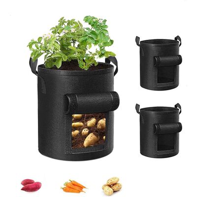 OEM Set Di Sacchi Per La Semina Di Patate, Grande Capacità 40 L, Con Finestra Di Osservazione E Permeabili All'acqua - Adatti Per Uso Interno Ed Esterno. OEM Set Di Sacchi Per La Semina Di Patate, Grande Capacità 40 L, Con Finestra Di Osservazione E Permeabili All'acqua - Adatti Per Uso Interno Ed Esterno.