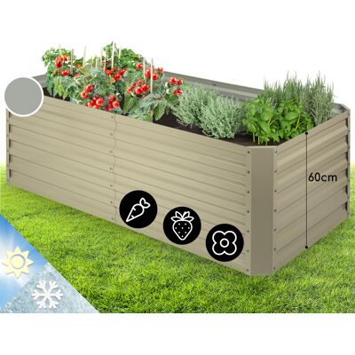 Letto da giardino Blumfeldt High Grow Straight - 180x60x90cm, 970L, Beige Letto da giardino Blumfeldt High Grow Straight - 180x60x90cm, 970L, Beige