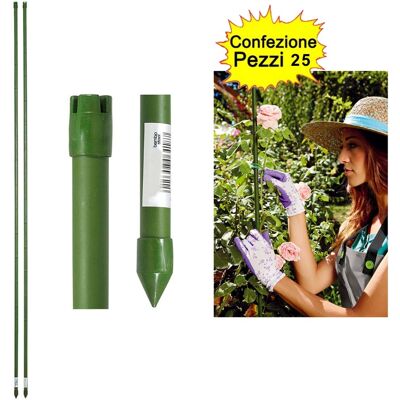 VERDEMAX Tutori In Acciaio Plastificato Tipo Bamboo Per Ortaggi E Piante Confezione Da 25 Pezzi 16 Mm X 180 Cm VERDEMAX Tutori In Acciaio Plastificato Tipo Bamboo Per Ortaggi E Piante Confezione Da 25 Pezzi 16 Mm X 180 Cm