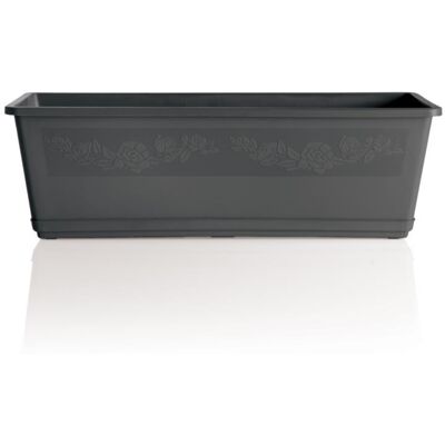 Bama Fioriera Balconella Con Sottovaso 60cm Antracite Bama Fioriera Balconella Con Sottovaso 60cm Antracite