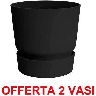ALTRO Offerta 2vaso Greenville Round 30cm Living Black ALTRO Offerta 2vaso Greenville Round 30cm Living Black