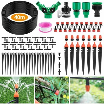 OEM Kit Di Irrigazione A Goccia Da 40 M, Kit Di Sistema Di Microirrigazione Regolabile Irrigazione Automatica Del Giardino, Tubo Antigoccia Per Piante Da Prato Paesaggio Orto Serra Terrazza Aiuola OEM Kit Di Irrigazione A Goccia Da 40 M, Kit Di Sistema Di Microirrigazione Regolabile Irrigazione Automatica Del Giardino, Tubo Antigoccia Per Piante Da Prato Paesaggio Orto Serra Terrazza Aiuola