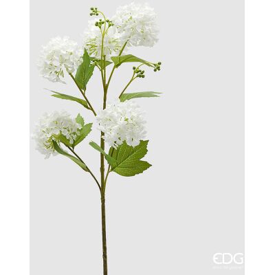 EDG Enzo De Gasperi Viburno Ramo X5 Con Foglie Pianta Artificiale H 80 Cm D 10 Cm Bianco EDG Enzo De Gasperi Viburno Ramo X5 Con Foglie Pianta Artificiale H 80 Cm D 10 Cm Bianco
