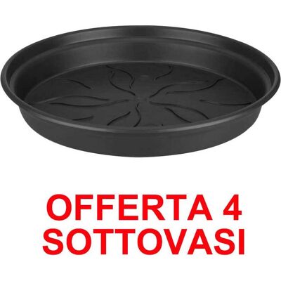 ALTRO Offerta 4 Sottovaso Green Basics Saucer 45cm Living Black ALTRO Offerta 4 Sottovaso Green Basics Saucer 45cm Living Black