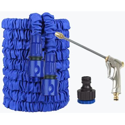OEM Tubo Da Giardino Estensibile Da 7,5 M Con Pistola A Spruzzo A Stelo Lungo – Kit Completo, Blu, Doppio Strato In Lattice E Poliestere OEM Tubo Da Giardino Estensibile Da 7,5 M Con Pistola A Spruzzo A Stelo Lungo – Kit Completo, Blu, Doppio Strato In Lattice E Poliestere