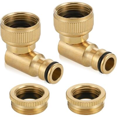 OEM Set Di 2 Raccordi Per Rubinetto In Ottone, Da 1/2 Pollice E 3/4 Di Pollice, Raccordo Girevole A 90° Per Tubo Flessibile, Raccordo Femmina Girevole A 360°, Adattatore Per Rubinetto Da Giardino, Connett OEM Set Di 2 Raccordi Per Rubinetto In Ottone, Da 1/2 Pollice E 3/4 Di Pollice, Raccordo Girevole A 90° Per Tubo Flessibile, Raccordo Femmina Girevole A 360°, Adattatore Per Rubinetto Da Giardino, Connett