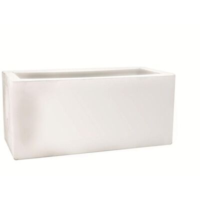 ELBI - Cassetta Fioriera Liscia In Resina Fenice Cm. 80 Bianco ELBI - Cassetta Fioriera Liscia In Resina Fenice Cm. 80 Bianco