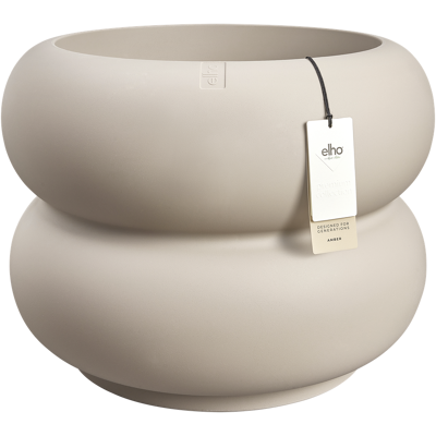 Elho Amber Roll Low 60 Balanced Beige Fioriera Rotondo Elho Amber Roll Low 60 Balanced Beige Fioriera Rotondo