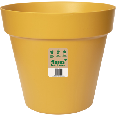 Elho Florus Paris Flowerpot 60 Mustard Vaso Rotondo Elho Florus Paris Flowerpot 60 Mustard Vaso Rotondo