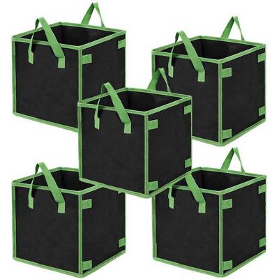 AULEDIO Sacchi Coltivazione 10 Galloni 5pz – Grow Bag Tessuto, Vasi Con Manici Per Orto AULEDIO Sacchi Coltivazione 10 Galloni 5pz – Grow Bag Tessuto, Vasi Con Manici Per Orto