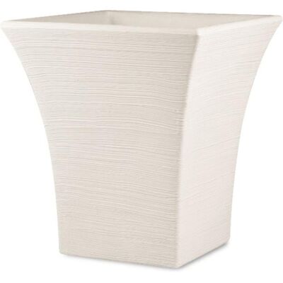 ELBI - Vaso Quadrato In Resina Gardenia 50 Cm. Bianco ELBI - Vaso Quadrato In Resina Gardenia 50 Cm. Bianco