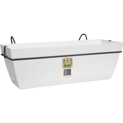 Elho Florus Paris Balcony Trough Set 50 White Fioriera Rettangolare Elho Florus Paris Balcony Trough Set 50 White Fioriera Rettangolare