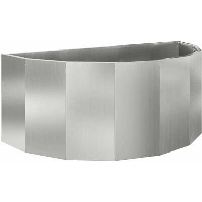 HELLOSHOP26 Fioriera Semi-rotonda Moderna Da Esterno 90 X 45 X 35 Cm Design Estetico In Acciaio Zincato Argento 020052934 HELLOSHOP26 Fioriera Semi-rotonda Moderna Da Esterno 90 X 45 X 35 Cm Design Estetico In Acciaio Zincato Argento 020052934
