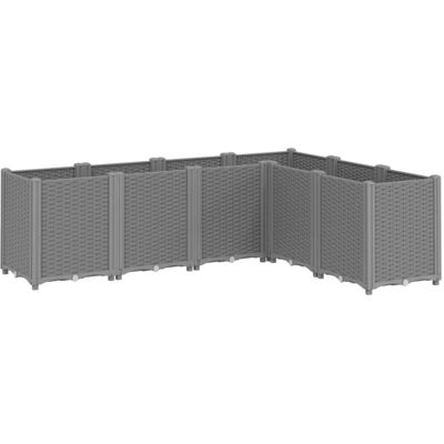 HELLOSHOP26 Fioriera Letto Rialzato Piante Fiori Terrazzo Giardino Chiaro 160 X 120 X 53 Cm Polipropilene Grigio 020038531 HELLOSHOP26 Fioriera Letto Rialzato Piante Fiori Terrazzo Giardino Chiaro 160 X 120 X 53 Cm Polipropilene Grigio 020038531