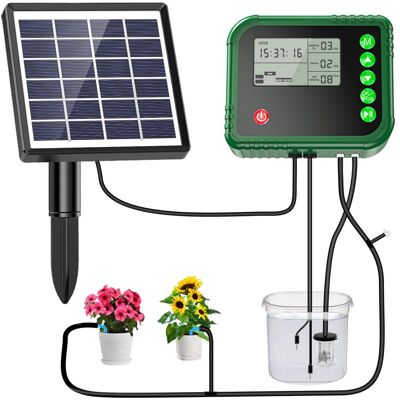 OEM Kit Di Irrigazione Solare Automatica A Goccia Con Timer E Sensore Dell'acqua Per 15 Piante In Vaso, Sistema Di Irrigazione Automatico, Set Di Irrigazione Automatica Per Giardino OEM Kit Di Irrigazione Solare Automatica A Goccia Con Timer E Sensore Dell'acqua Per 15 Piante In Vaso, Sistema Di Irrigazione Automatico, Set Di Irrigazione Automatica Per Giardino