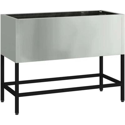 HELLOSHOP26 Fioriera Rialzata Moderna Con Finitura Chic 60 X 26 X 45 Cm Facile Da Pulire In Acciaio Zincato Argento 020052100 HELLOSHOP26 Fioriera Rialzata Moderna Con Finitura Chic 60 X 26 X 45 Cm Facile Da Pulire In Acciaio Zincato Argento 020052100